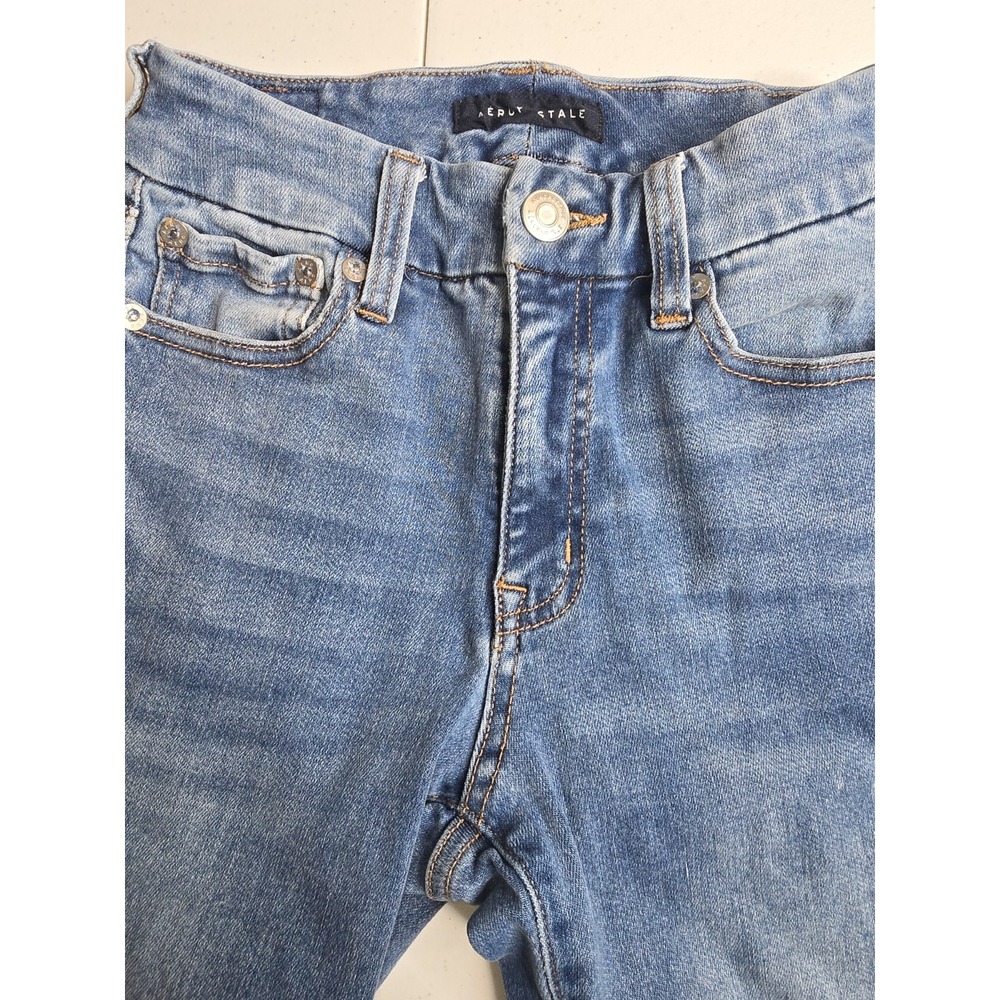 AEROPOSTLE Women's Size 0 High Rise Curvy Jegging Blue Jeans Classic‎ -513